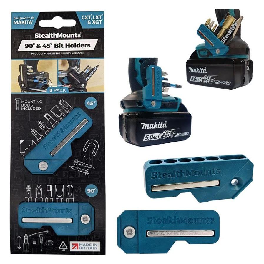 StealthMounts BH-MK-4590-BLU Blau 4590 Bithalter für Makita (2er Pack) (Bit-Halter) (54062300)