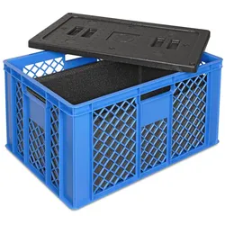 BRB Eurobehälter mit EPP-Isolierbox, LxBxH 600 x 400 x 320 mm, 25 Liter, blau