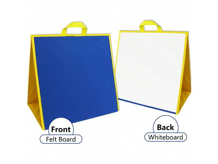 Grand tableau d'affichage pédagogique portable et pliable, tableau blanc effaçable à sec et tableau d'histoires en feutre adhésif pour enseignants, fournitures scolaires