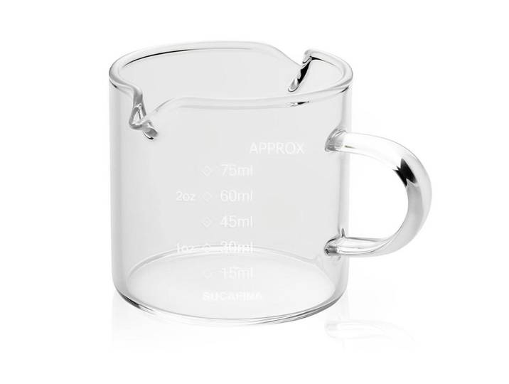 Messbecher Glas 100 ml mit Skala, Transparent, Backen & Backzubehör, Messbecher