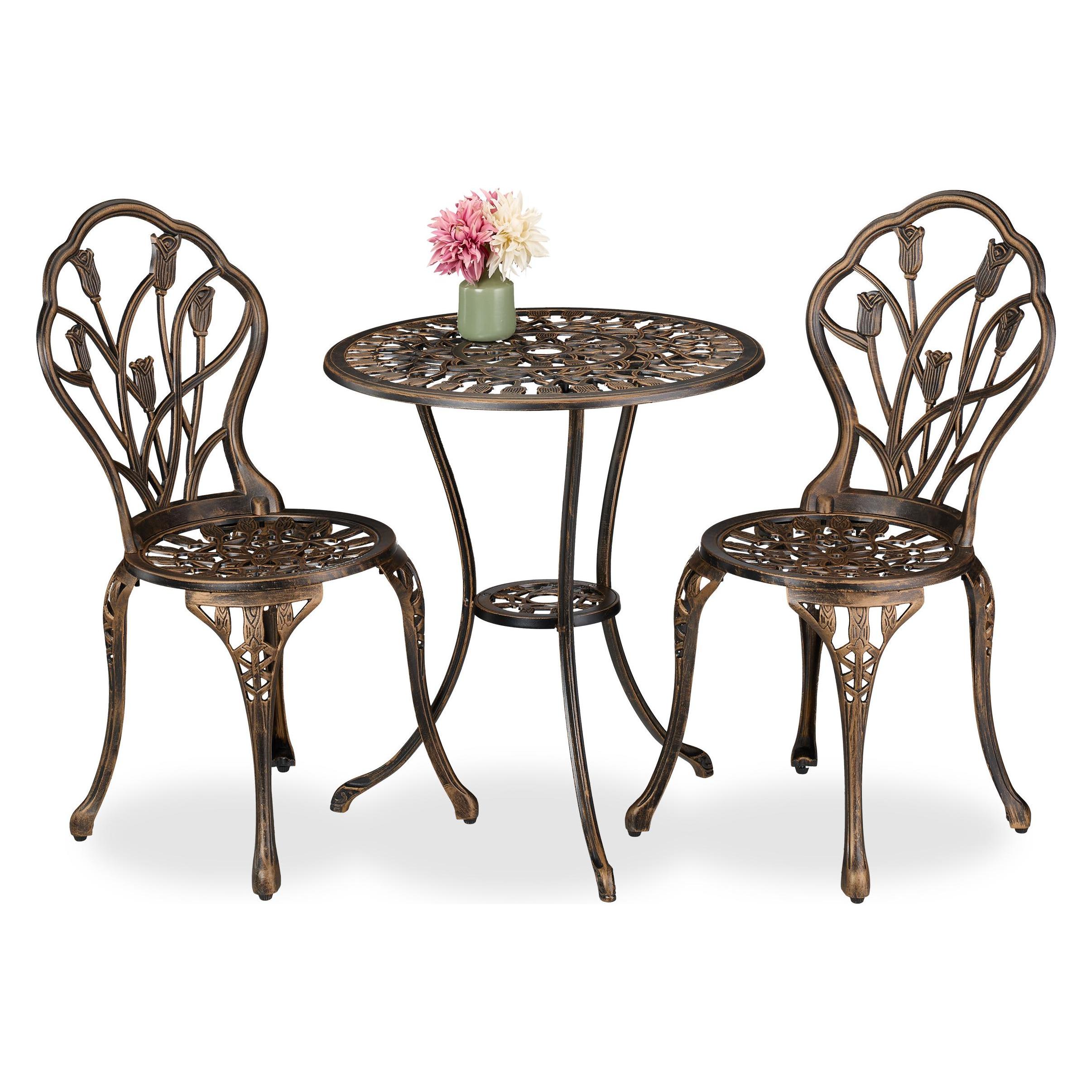 Relaxdays 3-tlg. Gartenmöbel-Set (60 x 67 cm) (4052025867287)