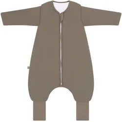 emma & noah Winter-Sleepoverall Essential mit abnehmbaren Ärmeln und Umschlag-Füßchen 3.5 TOG, braun, 90