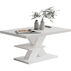 Couchtisch Detroit Weiß 90x60x45cm