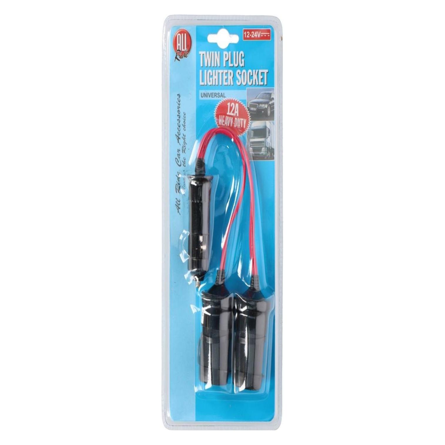 All Ride Doppelstecker Zigarettenanzünder 12A 12/24V (80626225)