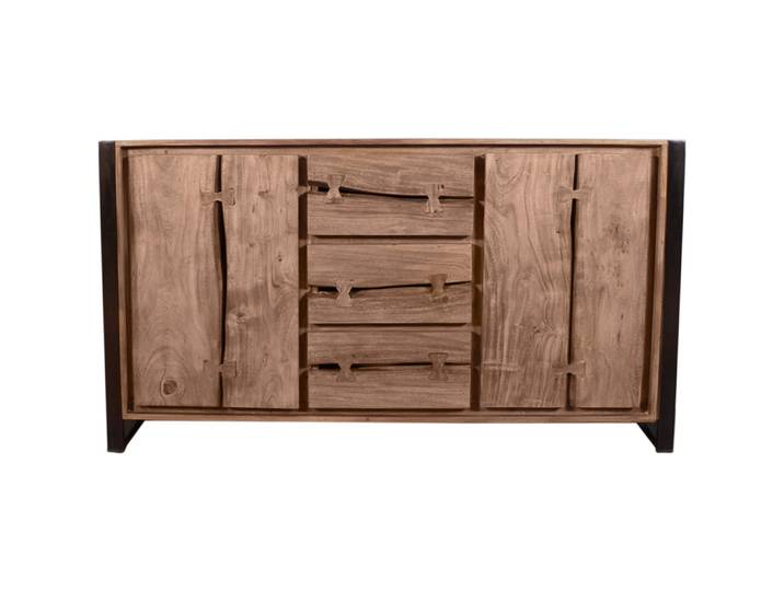 Sideboard Life natur/schwarz Holz/Metall B 200 H 80 cm