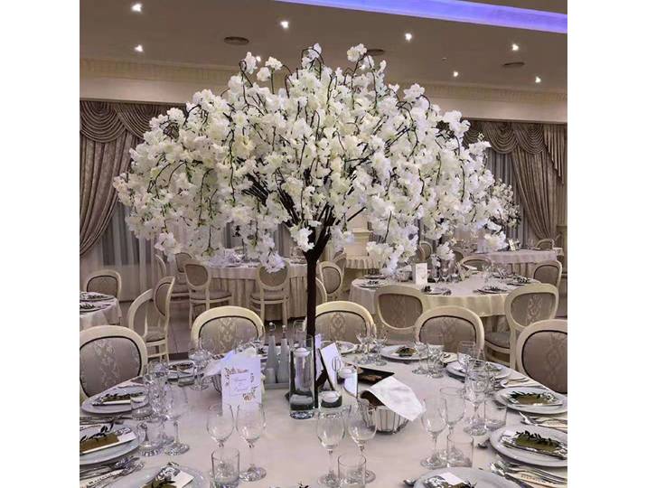 Arbre de Fleur de Sakura Artificiel Branche de Saule Pleureur pour Maison Mariage Fête Jardin Centre Commercial