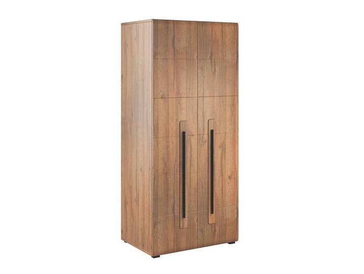 Petits-meubles Kleiderschrank 2 Türen Louis Holz, Braun, Holzwerkstoff, 90x204x60 cm, Schlafzimmer, Kleiderschränke