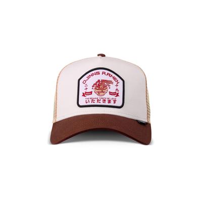 Trucker Cap DJINNS "Djinns Trucker Cap HFT Djinns Ramen", Herren, Gr. onesize, braun (weiß), 60% Baumwolle, 40% Polyester, Caps
