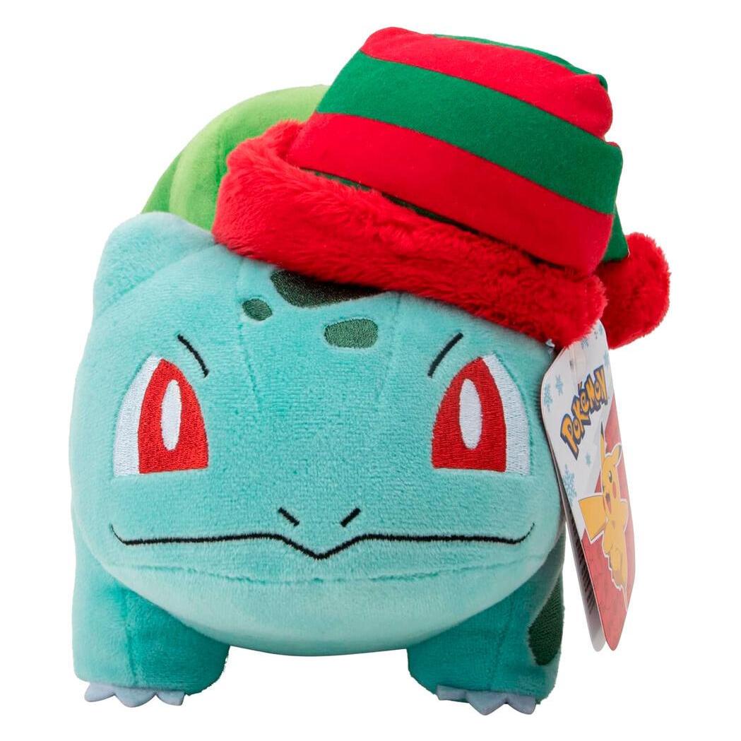 Jazwares Pokémon Plüschfigur Winter Bisasam mit Weihnachtsmütze 20 cm (15.70 cm) (50835)