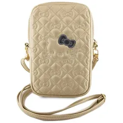 Hello Kitty PU Qulited Leather Crossbody Case - gold (Apple iPhone 16), Smartphone Hülle, Gold