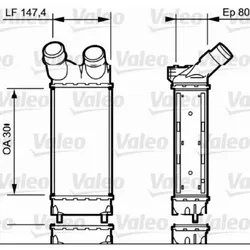 Ladeluftkühler VALEO 818866 für Peugeot Citroën Partner Berlingo Multispace