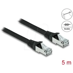 DELOCK 80137 - Patchkabel Cat.6A S/FTP PUR Outdoor 5 m schwarz