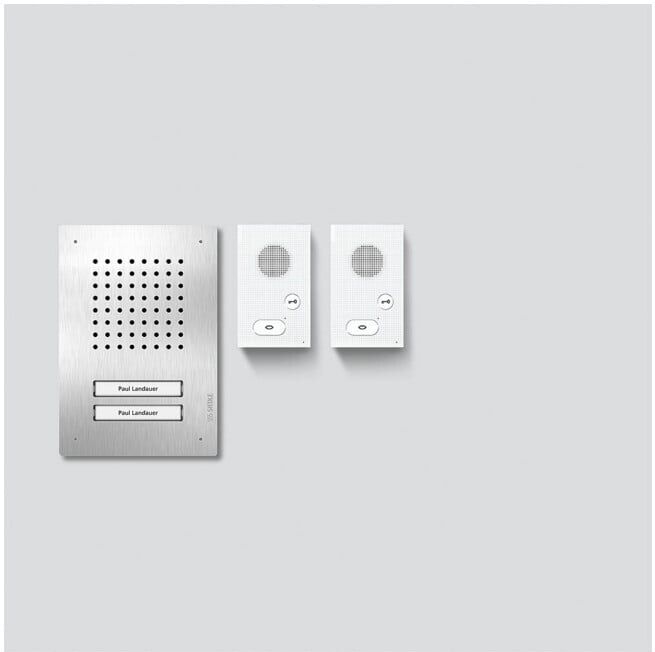Siedle Set audio Classic CLAB 850-2 acier inoxydable/blanc Set (210010046-00)