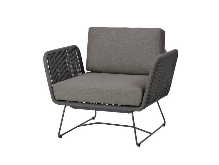 Diamond Garden Milos Lounge-Sessel Edelstahl/Rope inkl. Kissen