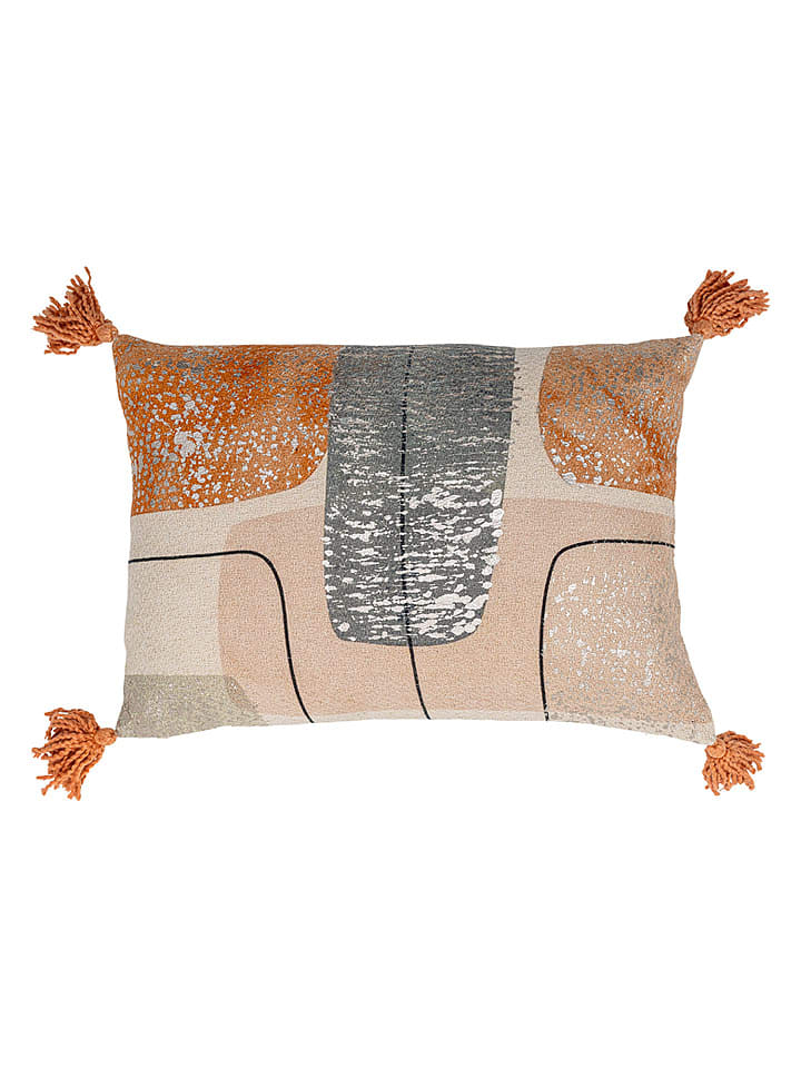 Bloomingville Kissen "Lanzo" in Beige/ Grau - (L)50 x (B)35 cm - onesize