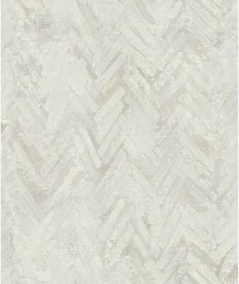 A-Street Prints Amesemi Off White Distressed Herringbone Wallpaper