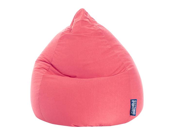 Pouf poire Easy XL Rose foncé/Rose foncé Microfibre 70 x 110 x 70cm