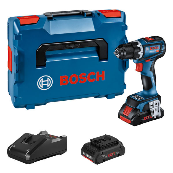 Bosch Akku-Bohrschrauber GSR 18V-90 C, 2 ProCORE18V 4.0Ah, Ladg. u. BT Low-Energ. Mod. 06019K6005