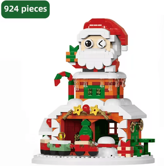 Uplift Curations Christmas Building Block Series Santa Claus & Reindeer Brick Set For Holiday Fun santa Claus