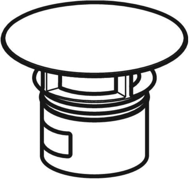 Geberit Clou Ventilabdeckung 241993211 m i. Ü, f WT-An., hgl verchr., Kunstst.