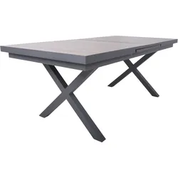 Garden Pleasure Ausziehtisch AMELIA 200/260 x 100 cm, Aluminium Anthrazit / Keramik Eiche-Optik