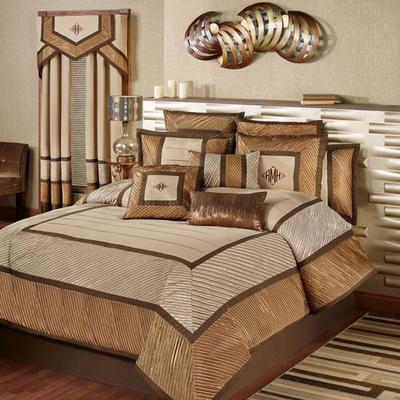 Touch of Class Delta Comforter Set Bronze, California King, Bronze