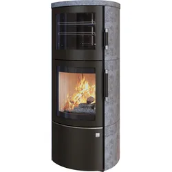 Kaminofen Hark 44-5.Roma GT ECOplus 5 kW - Specksteinverkleidung - Korpus: graphit