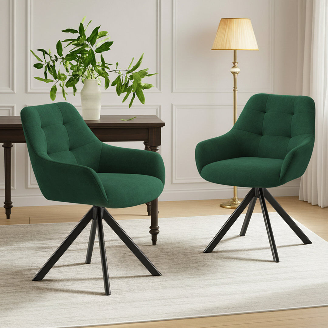 Corrigan Studio 48 cm H Fabric Armchair Green 82cm H X 60cm W X 63cm D