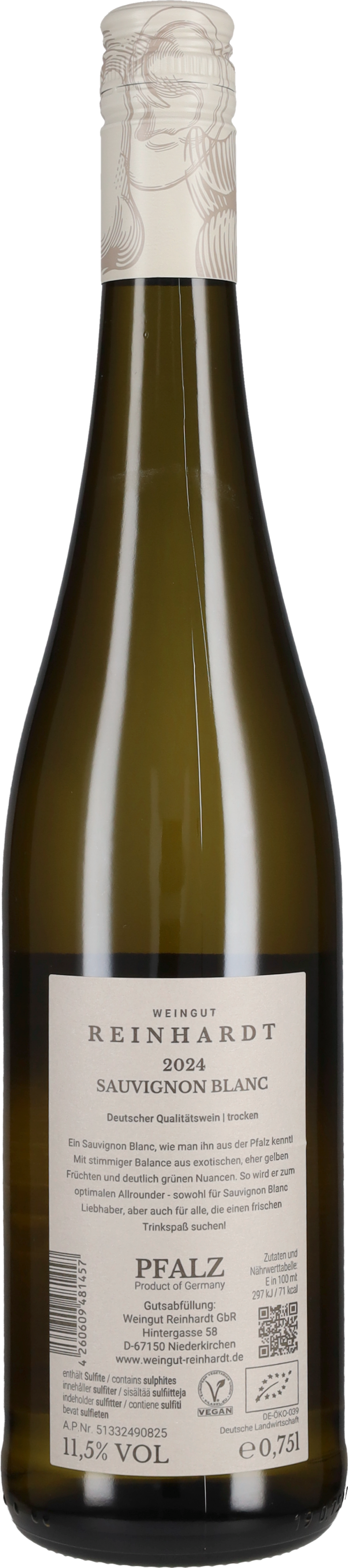 Sauvignon Blanc Gutswein Weingut Reinhardt 2024