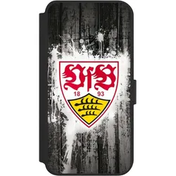 Nivocase Klapphülle für Samsung Galaxy S23+ Handyhülle aus Kunst Leder NIVOflip schwarz Bundesliga (Samsung Galaxy S23+), Smartphone Hülle, Schwarz