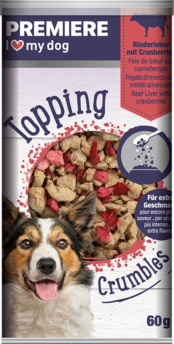 Premiere Dog Topping Crumbles 60G MANZO