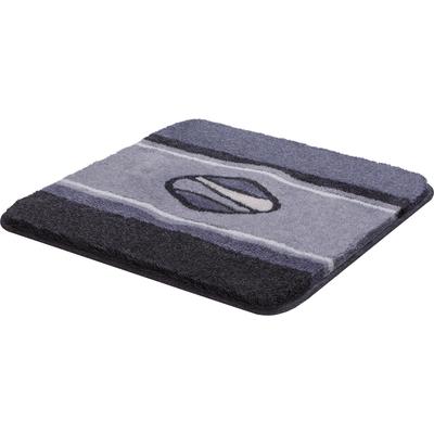 Badematte GRUND "Jewel" Gr. 4, grau (anthrazit), H:24mm, Polyacryl, Badematten, Badematte, besonders dichter Flor, Badematten mit Streifen