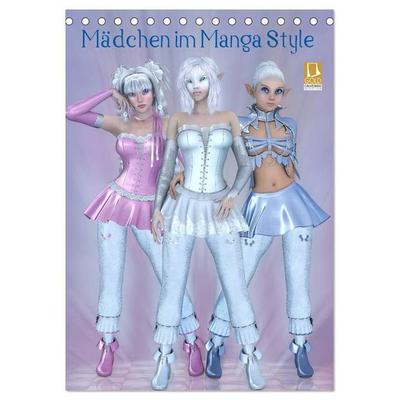 Mädchen im Manga Style (Tischkalender 2026 DIN A5 hoch), CALVENDO Monatskalender