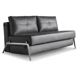 INNOVATION LIVING Schlafsofa Cubed Aluminium Lederoptik Black 160 cm