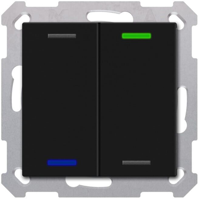 MDT Taster Light 55 double RGBW noir mat Neutre BE-TAL550206.01 (BE-TAL550206.01)