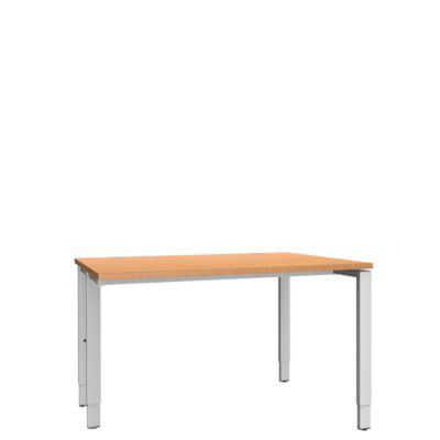 Schäfer Shop Genius Schreibtisch MODENA FLEX, 4-Fuß-Rechteckrohr, einseitig, B 1200 mm, Buche