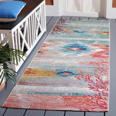 SAFAVIEH Barbados Santos Tropical Indoor/ Outdoor Waterproof Patio Backyard Rug