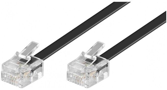Goobay Câble de connexion RJ11 15 m, noir, mâle/mâle 50320 (50320)