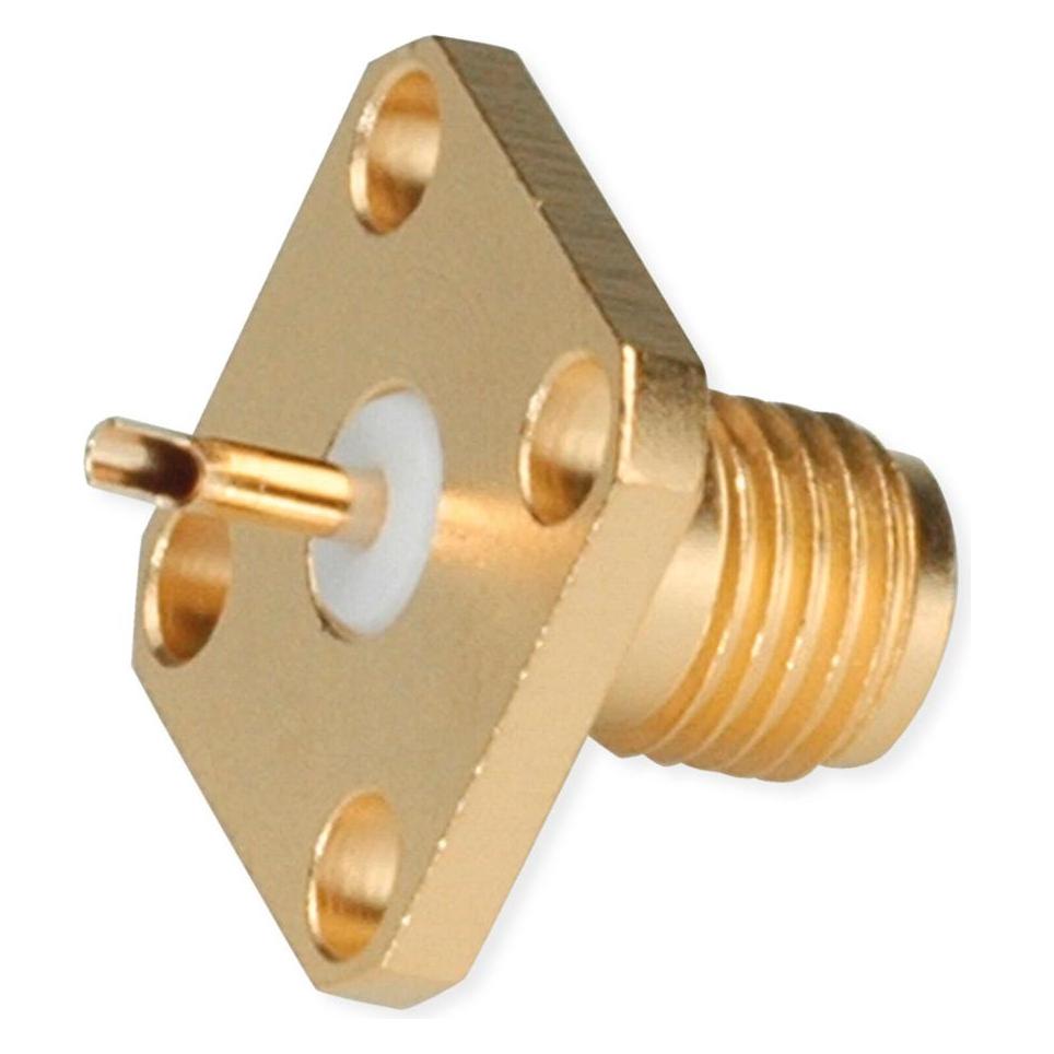Telegärtner SMA-Einbaubuchse mit Flansch Z29, Gold (Standard) (J01151A0811)