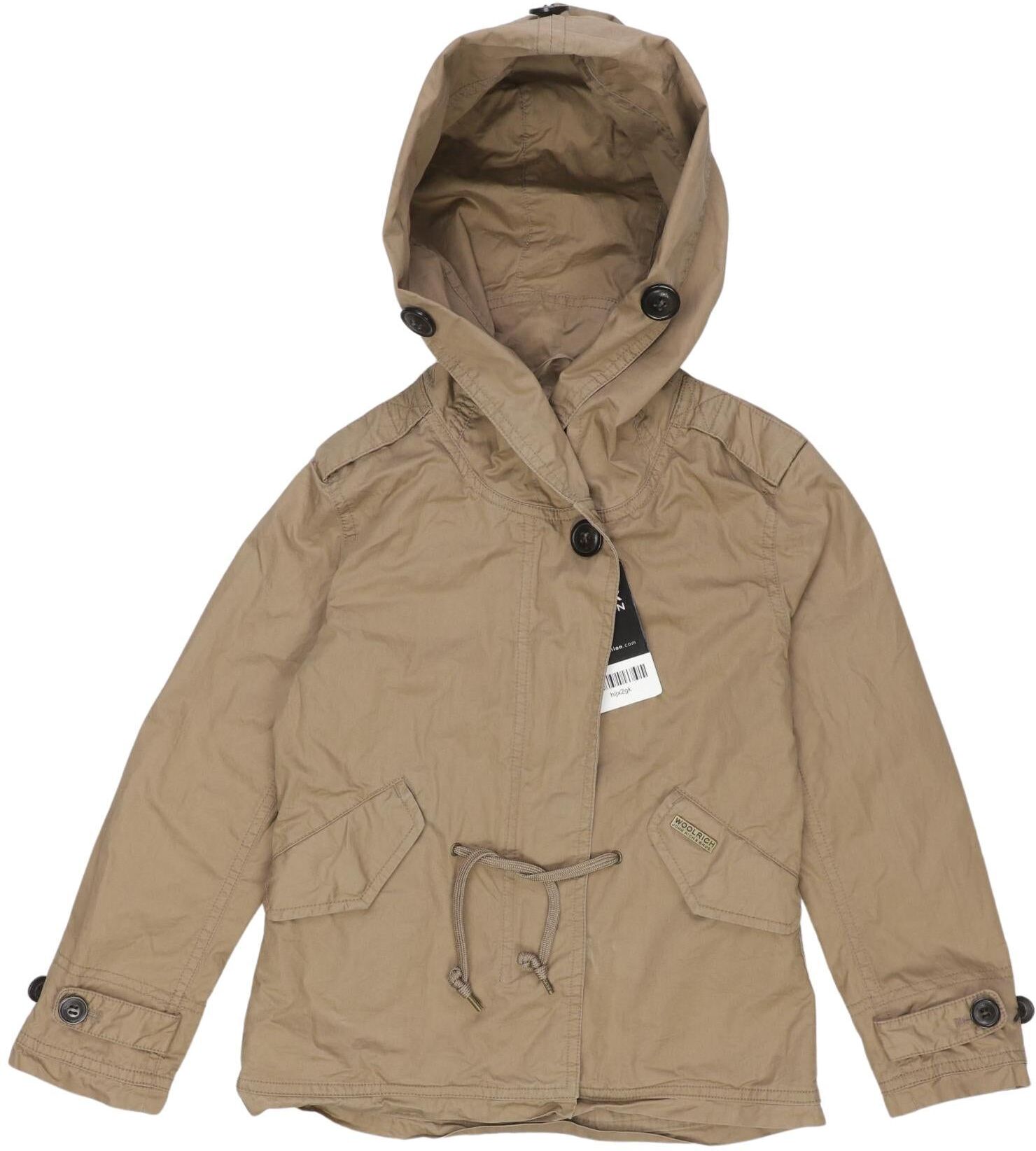 Woolrich Mädchen Jacke oder Mantel, Beige, Gr. EU 116, Synthetik / Baumwolle - Second Hand
