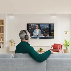 HAMA Fernseh-Kopfhörer, Over-Ear, 2,4 GHz-Dongle + Bluetooth