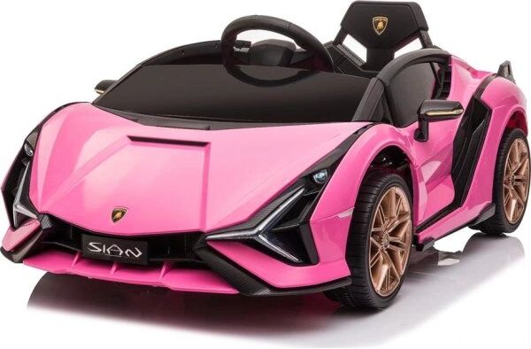 Elbil Lamborghini Sian Børnebil, 12v, Lyserød