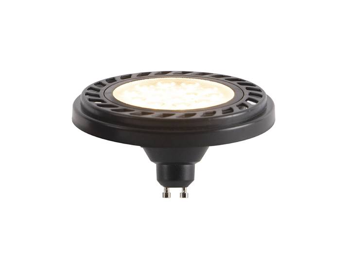 Ampoule LED GU10 dimmable AR111 noire 8W 600lm 2700K