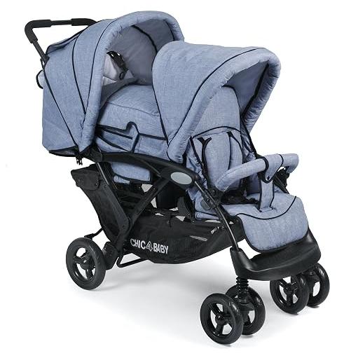 274 55 Geschwisterwagen Duo, Jeans hellblau/blau