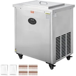 VEVOR Kommerzielle Eismaschine, 2 Formen-Set – 52-teiliges Eismaschine zum Herstellen von Eis am Stiel, Eislutscher aus Edelstahl, Eismaschine für Eisstäbchen für Bars, Cafés, Milchteeläden