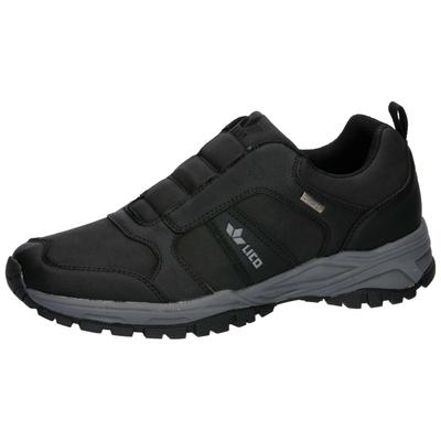 Slipper LICO "Freizeitschuh Angers Slipper", Herren, Gr. 41, Textil, braun, Veloursleder, Schuhe Slipper