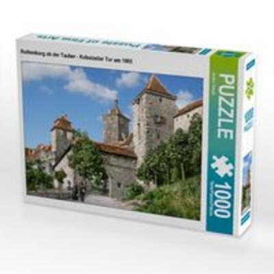 CALVENDO Puzzle Rothenburg ob der Tauber - Kobolzeller Tor um 1905 | 1000 Teile Lege-Größe 64x48cm Foto-Puzzle für glückliche Stunden