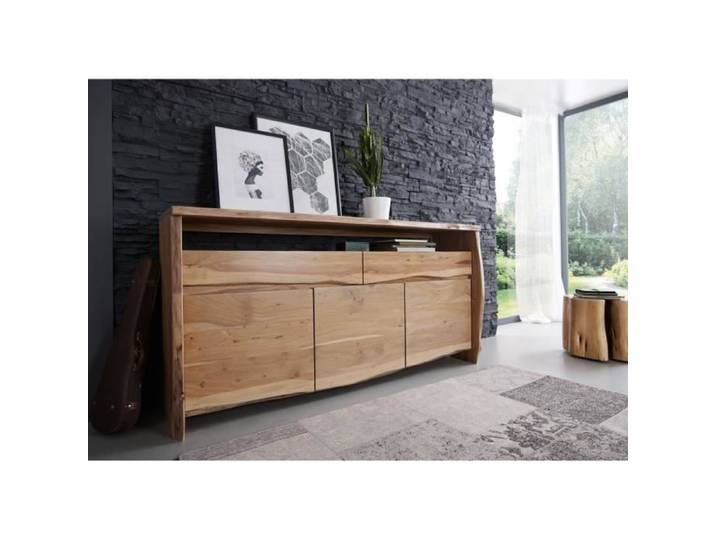 Buffet - Bois massif d'acacia laqué (Bois naturel) - Design naturel - PURE EDGE 102