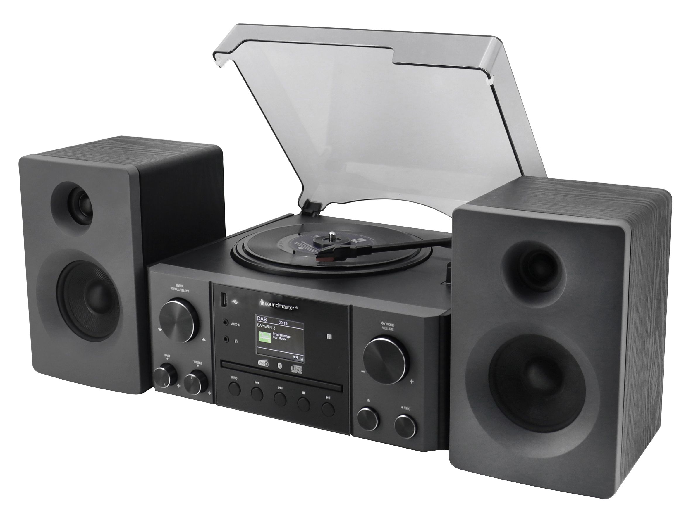 Soundmaster MCD1950SW DAB+, FM 20 W Bluetooth (Schwarz)