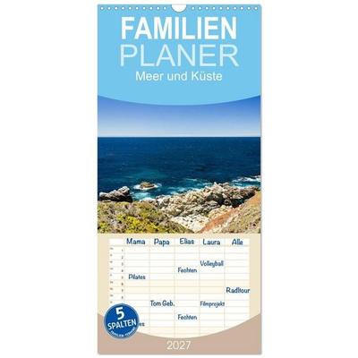Familienplaner 2027 - Meer und Küste mit 5 Spalten (Wandkalender, 21 x 45 cm) CALVENDO